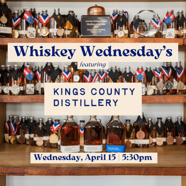 Whiskey Wednesday's Monthly Tasting Event April 15th 5:30pm