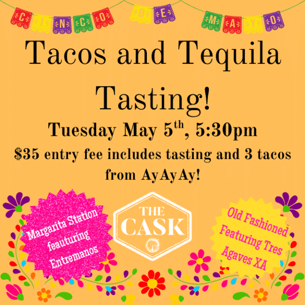 Cinco de Mayo Tasting May 5th, 5:30pm