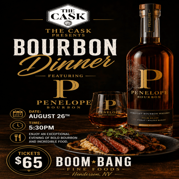 Penelope Bourbon Dinner @ Boom Bang Fine Foods! August 26th, 5:30pm