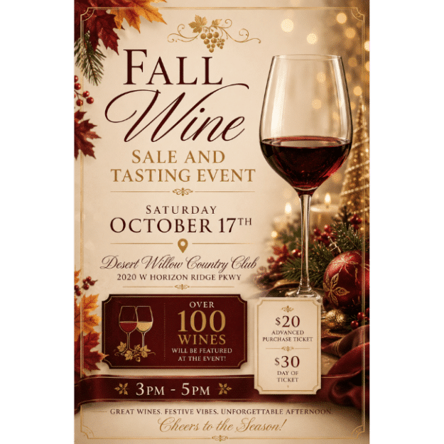 Fall Wine Tasting and Sales Event October 17th, 3pm- 5pm