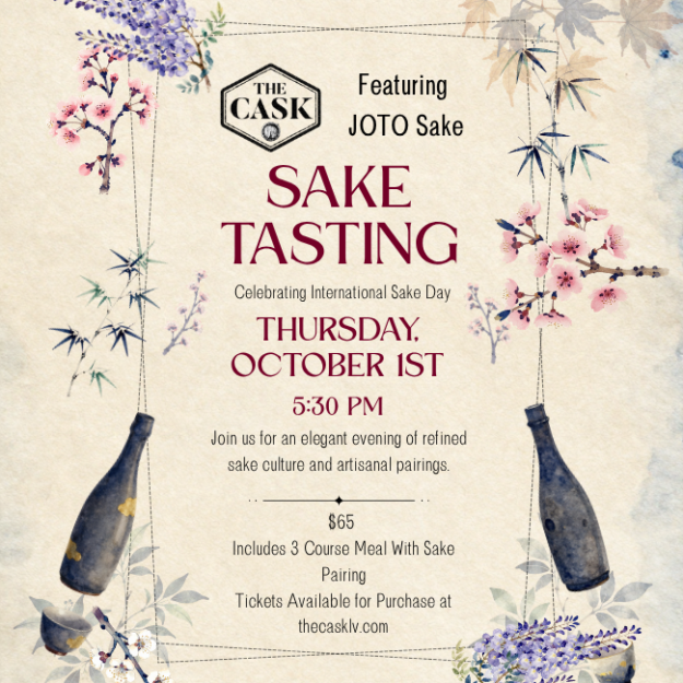 International Saké Day with JOTO Saké October 1st, 5:30pm